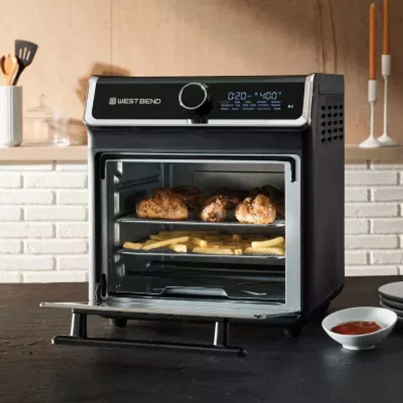 West Bend 15 Qt. Air Fryer Oven with 16 Presets, in Black