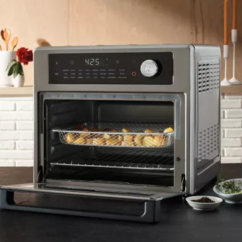 West Bend XL Air Fryer Oven with 24 Presets, 26 Quart, in Stainless Steel