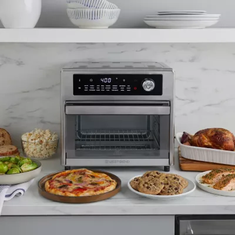 West Bend XL Air Fryer Oven with 24 Presets, 26 Quart, in Stainless Steel