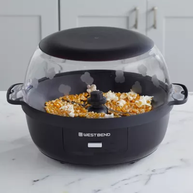 West Bend Stir Crazy 6 Qt. Popcorn Machine, in Black