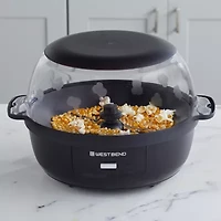 West Bend Stir Crazy 6 Qt. Popcorn Machine, in Black