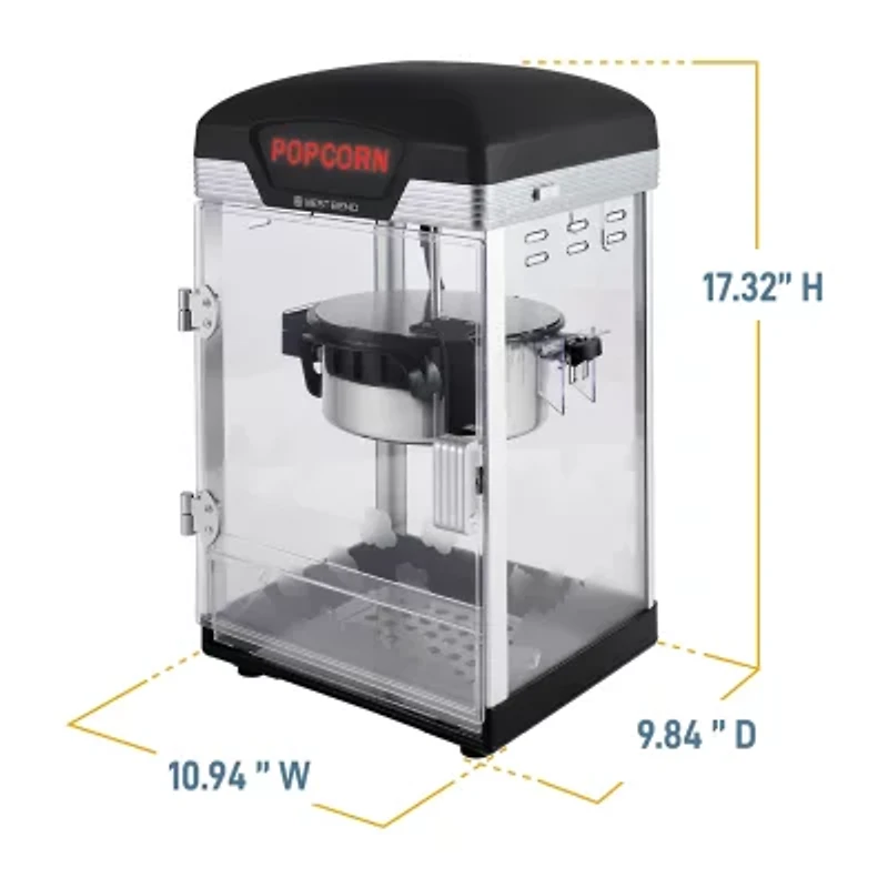 West Bend Theater Crazy 4 Qt. Popcorn Machine, in Black