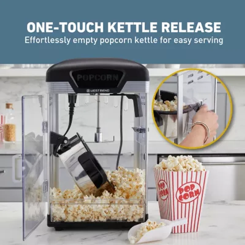 West Bend Theater Crazy 4 Qt. Popcorn Machine, in Black