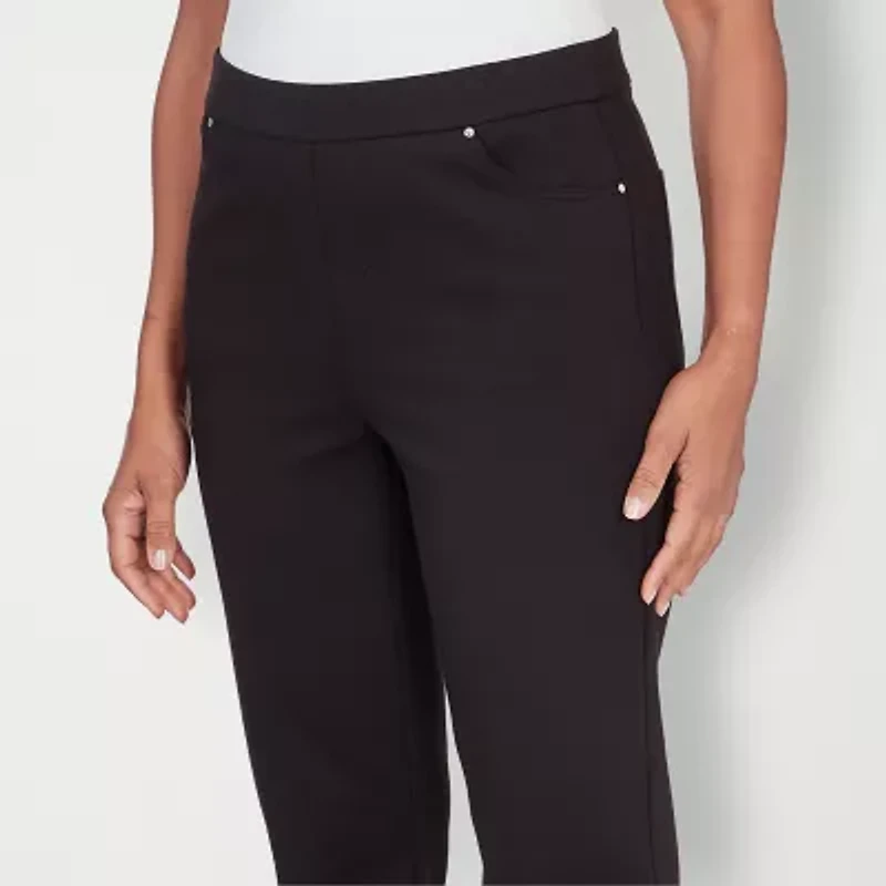 Alfred Dunner Womens Slim Pull-On Pant