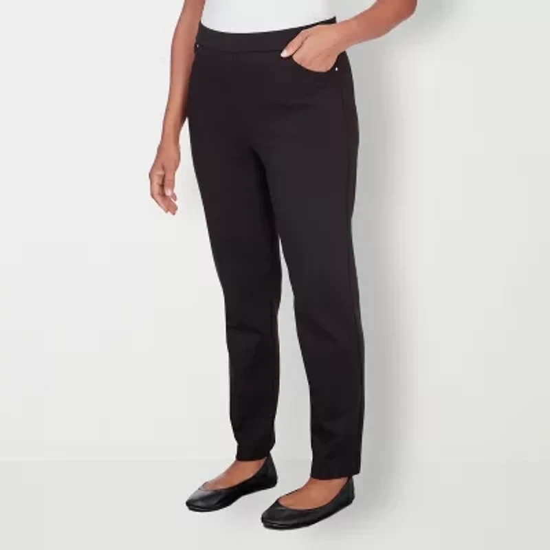 Alfred Dunner Womens Slim Pull-On Pant