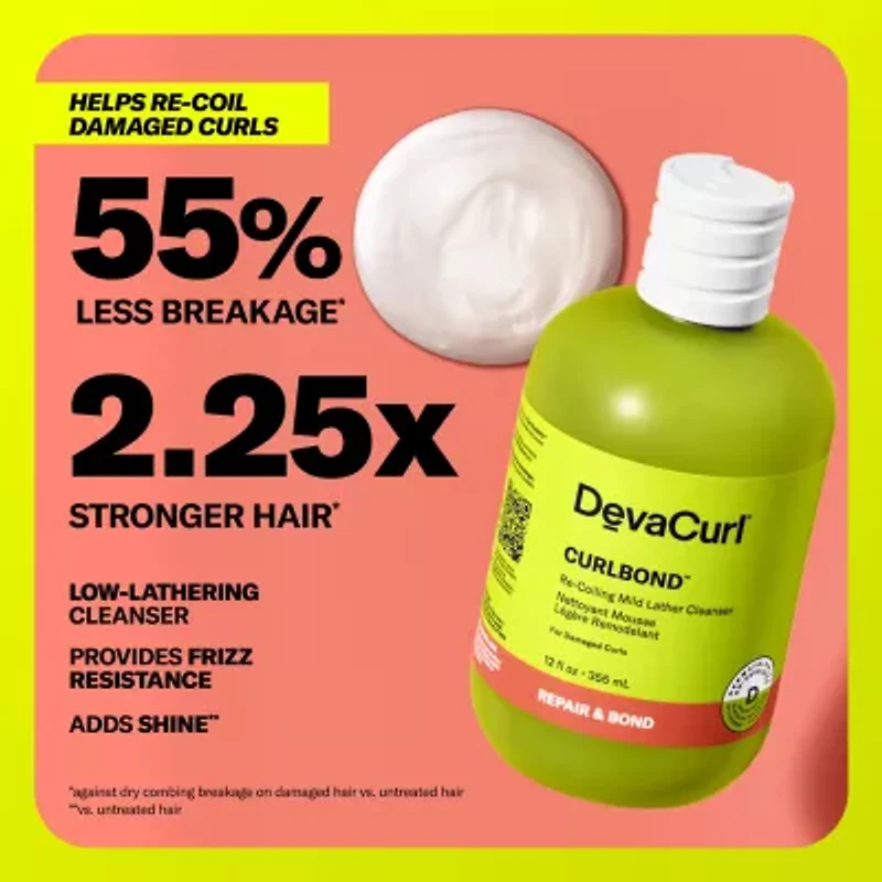 DevaCurl Curlbond Cleanser Shampoo 12 oz.