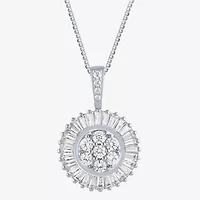 (G / Si2) Womens 2 CT. T.W. Lab Grown White Diamond 14K Gold Round 18 Inch Pendant Necklace