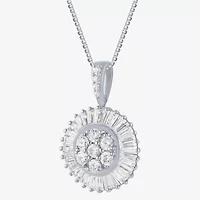 (G / Si2) Womens 2 CT. T.W. Lab Grown White Diamond 14K Gold Round 18 Inch Pendant Necklace