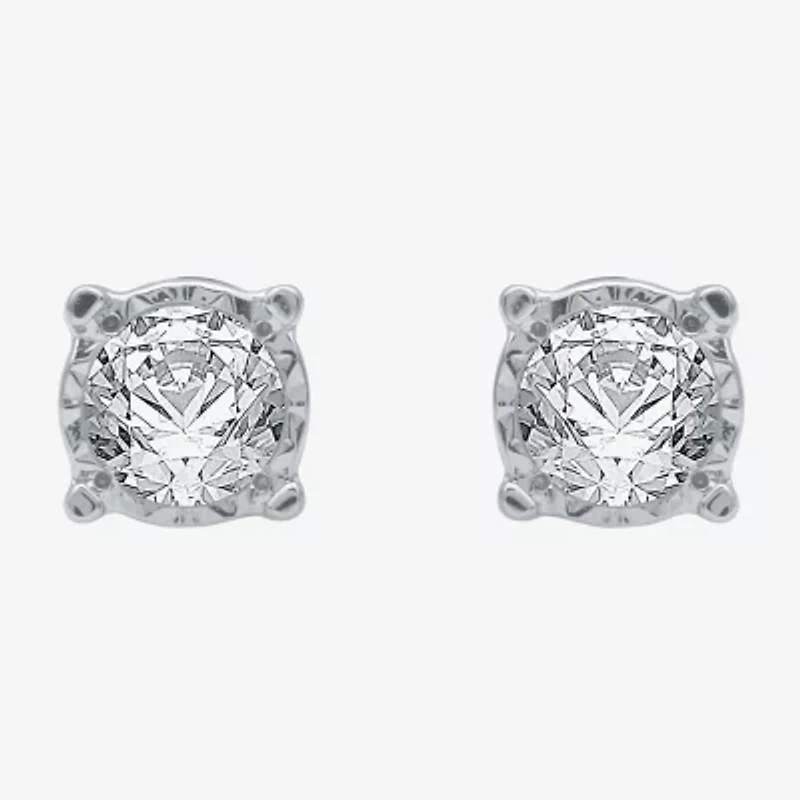 Ever Star (G / SI1-SI2) 1/4 CT.T.W. Lab-Grown Diamond Sterling Silver or 14K Gold over Round Stud Earrings