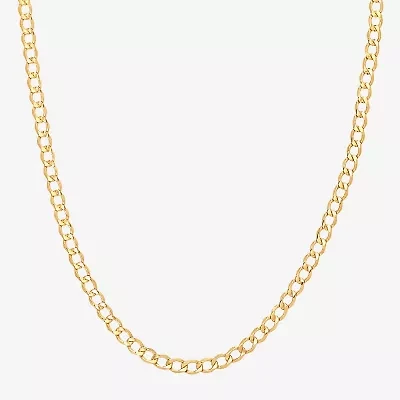 Made Italy Unisex Adult 10K Gold 20 Inch Curb Chain Necklace