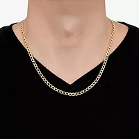 Made Italy Unisex Adult 10K Gold 20 Inch Curb Chain Necklace