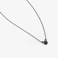 Disney Jewels Collection Womens 1/10 CT. T.W. Natural Black Diamond Sterling Silver 18 Inch Pendant Necklace