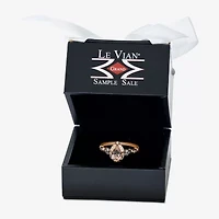 Le Vian® Grand Sample Sale™ Ring featuring 1/2 cts. Peach Morganite™, 1/8 cts. Chocolate Diamonds®, 1/15 cts. Nude Diamonds™ set in 14K Strawberry Gold®