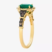 Le Vian® Ring featuring 7/8 cts. Costa Smeralda Emeralds™, 1/7 cts. Chocolate Diamonds® , 1/7 cts. Nude Diamonds™  set in 14K Honey Gold™