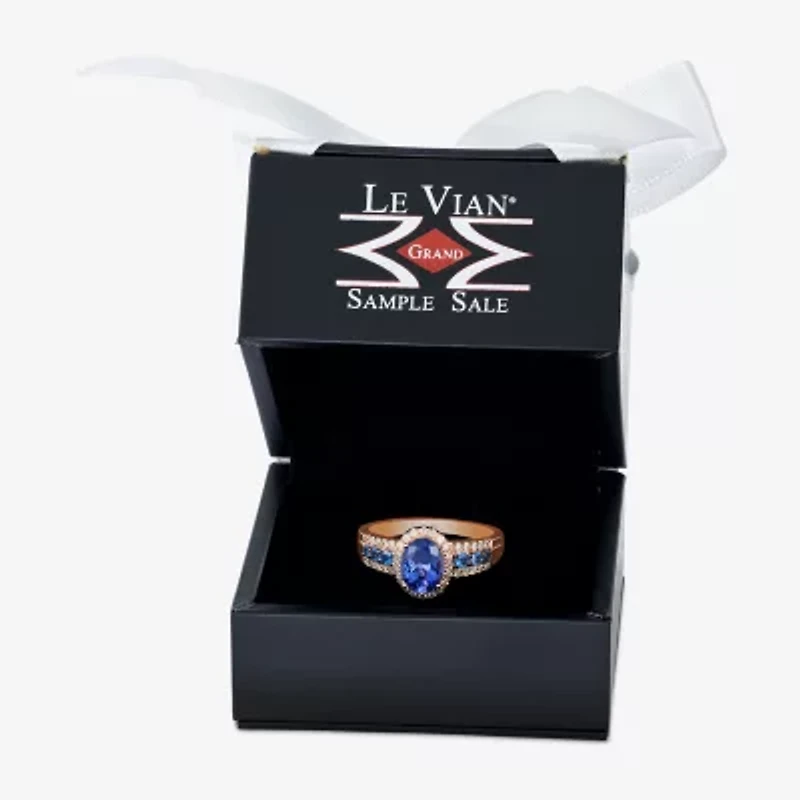 Le Vian® Ring featuring 1 cts. Blueberry Tanzanite®, 1/5 cts. Blueberry Sapphire™, 1/4 cts. Nude Diamonds™ set in 14K Strawberry Gold®