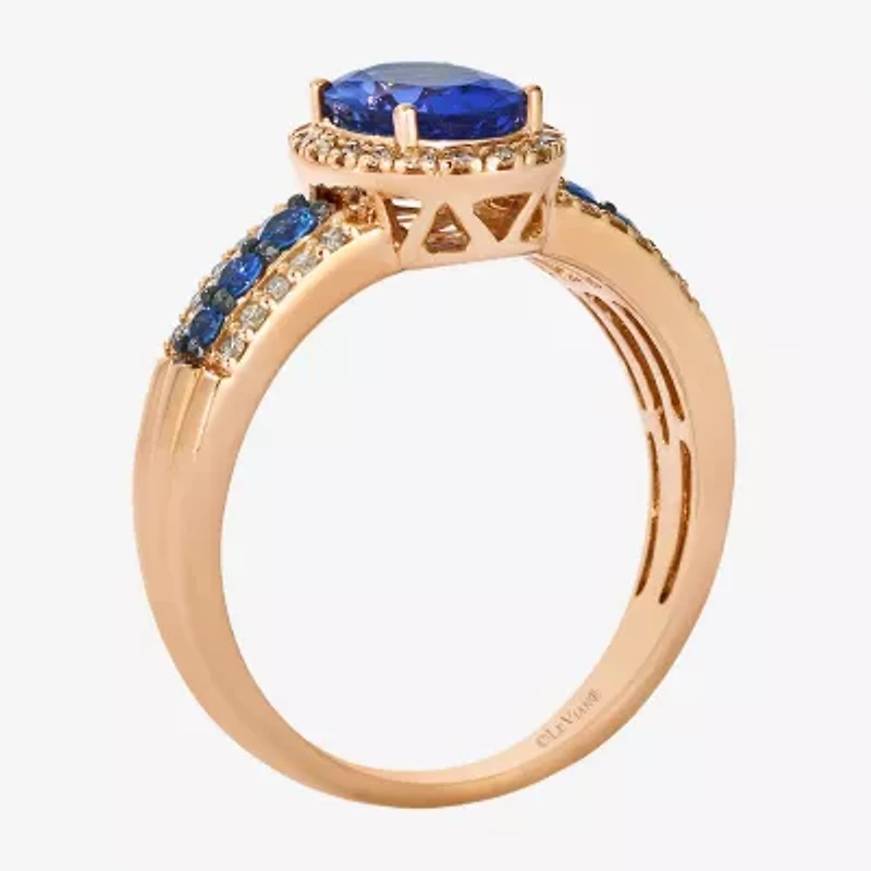 Le Vian® Ring featuring 1 cts. Blueberry Tanzanite®, 1/5 cts. Blueberry Sapphire™, 1/4 cts. Nude Diamonds™ set in 14K Strawberry Gold®