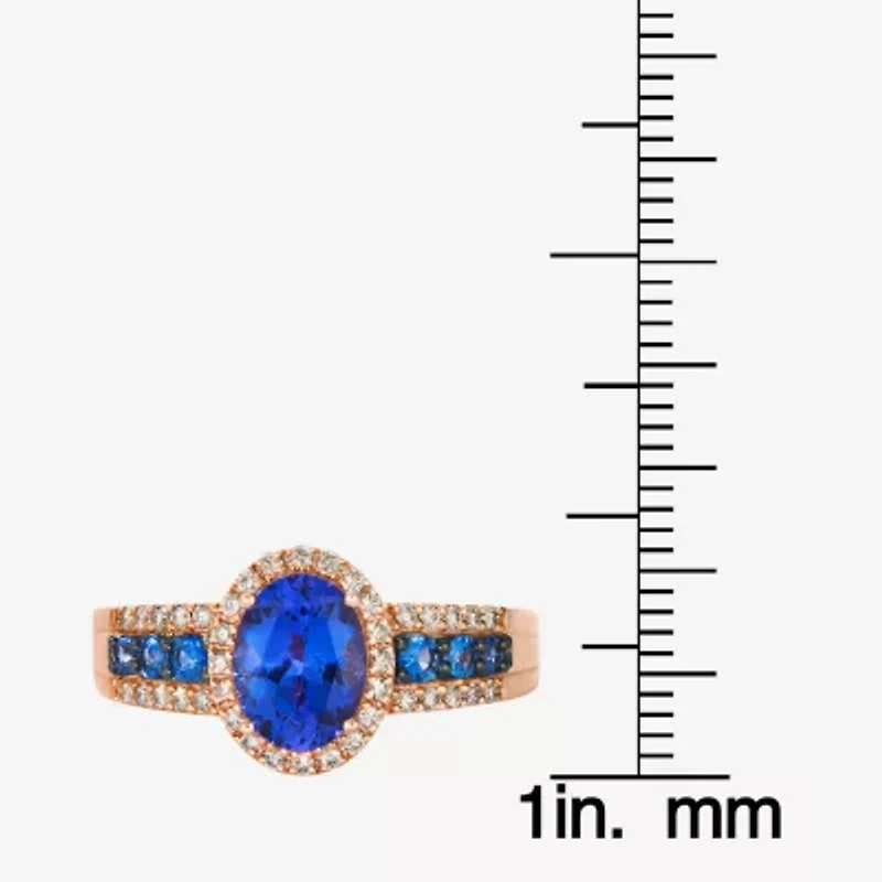 Le Vian® Ring featuring 1 cts. Blueberry Tanzanite®, 1/5 cts. Blueberry Sapphire™, 1/4 cts. Nude Diamonds™ set in 14K Strawberry Gold®