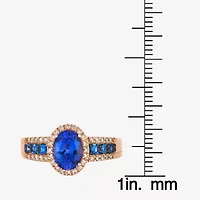 Le Vian® Ring featuring 1 cts. Blueberry Tanzanite®, 1/5 cts. Blueberry Sapphire™, 1/4 cts. Nude Diamonds™ set in 14K Strawberry Gold®
