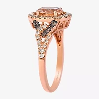 Le Vian® Ring featuring 7/8 cts. Peach Morganite™, 3/8 cts. Nude Diamonds™, 1/10 cts. Chocolate Diamonds® set in 14K Strawberry Gold®