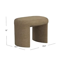 HOMEPOP Quinn Upholstered Ottoman