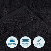 SUPERIOR® Chevron Collection | 100% Cotton 8-pc. Quick Dry Solid Bath Towel Set