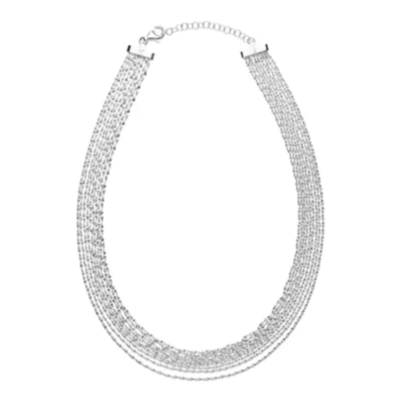 Sterling Silver 9-Strand Necklace