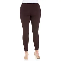 24seven Comfort Apparel Womens Plus Slim Mid Rise Ankle Pant