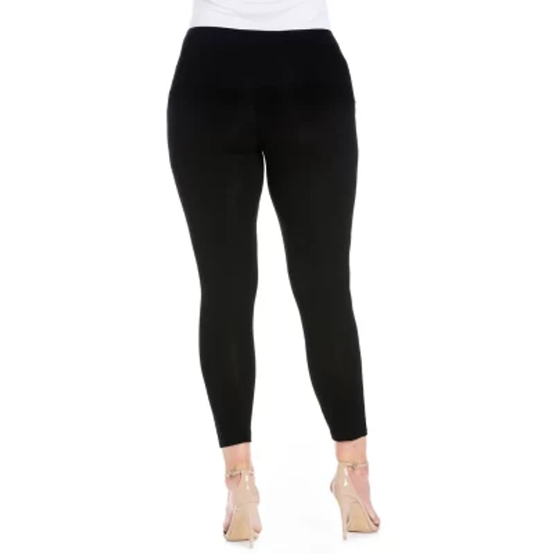 24seven Comfort Apparel Womens Plus Slim Mid Rise Ankle Pant