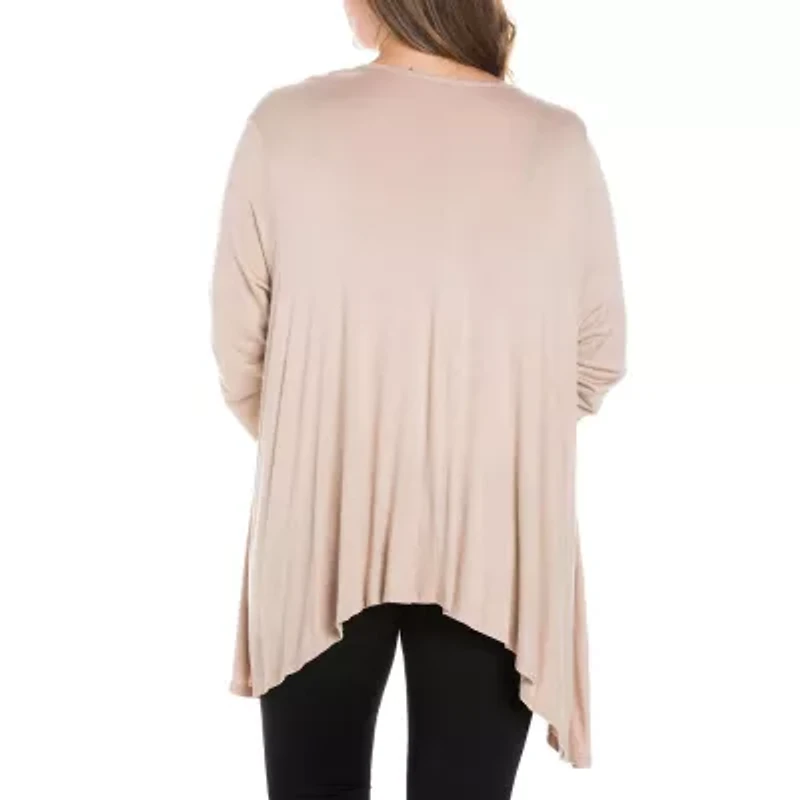24seven Comfort Apparel Womens Midweight Plus Softshell Vest Jacket