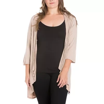 24seven Comfort Apparel Womens Midweight Plus Softshell Vest Jacket