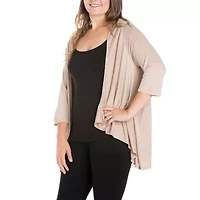 24seven Comfort Apparel Womens Midweight Plus Softshell Vest Jacket