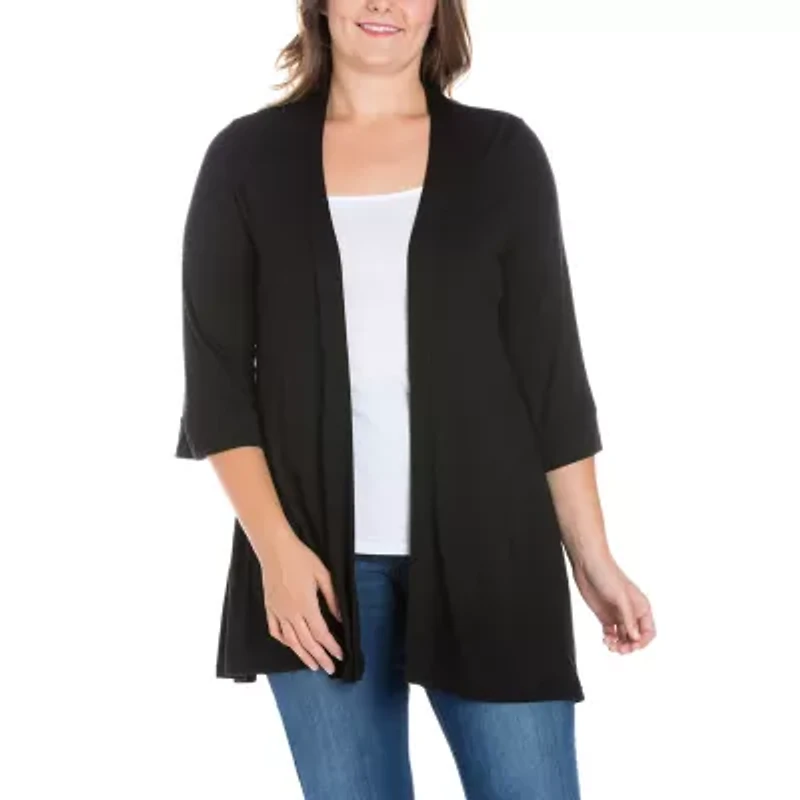 24seven Comfort Apparel Womens Midweight Plus Softshell Vest Jacket