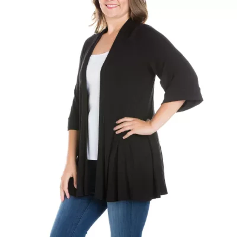 24seven Comfort Apparel Womens Midweight Plus Softshell Vest Jacket