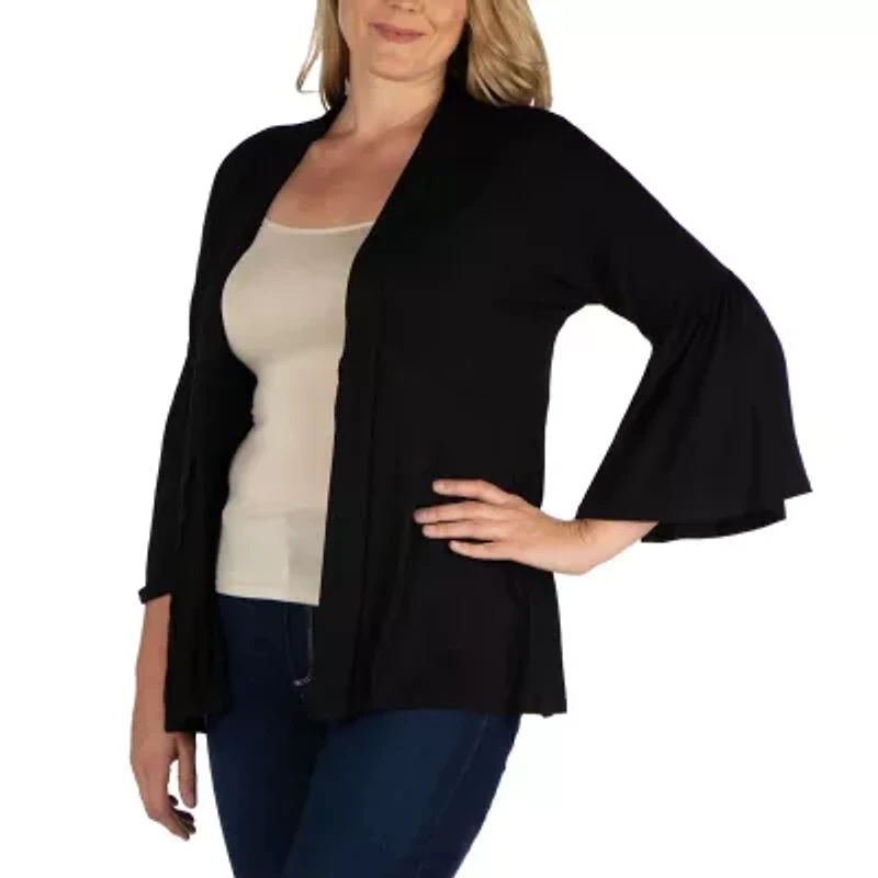 24seven Comfort Apparel Womens Midweight Plus Softshell Vest Jacket