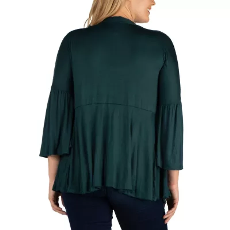 24seven Comfort Apparel Womens Plus Midweight Softshell Vest Jacket