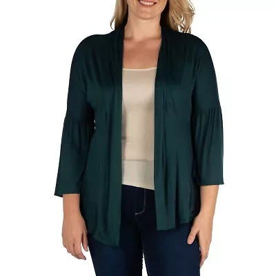 24seven Comfort Apparel Womens Midweight Plus Softshell Vest Jacket