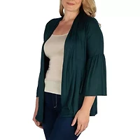 24seven Comfort Apparel Womens Plus Midweight Softshell Vest Jacket