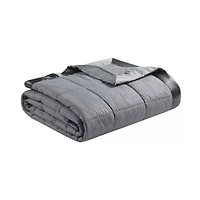 Madison Park Parkman Oversized Down Alternative Blanket with Satin Trim