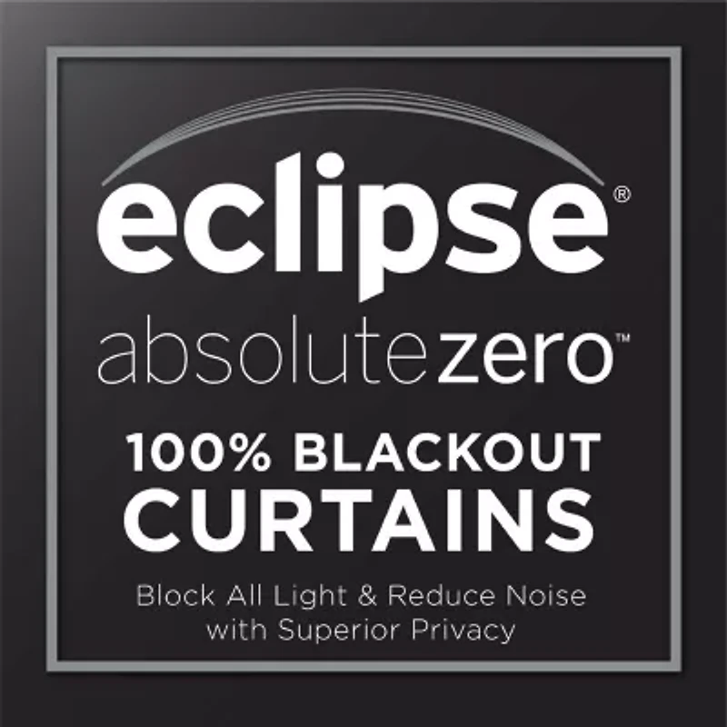 Eclipse Harper Rod Pocket Back Tab Energy Saving Blackout Single Curtain Panel
