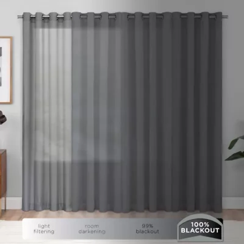 Eclipse Harper Rod Pocket Back Tab Energy Saving Blackout Single Curtain Panel