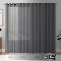 Eclipse Harper Rod Pocket Back Tab Energy Saving Blackout Single Curtain Panel