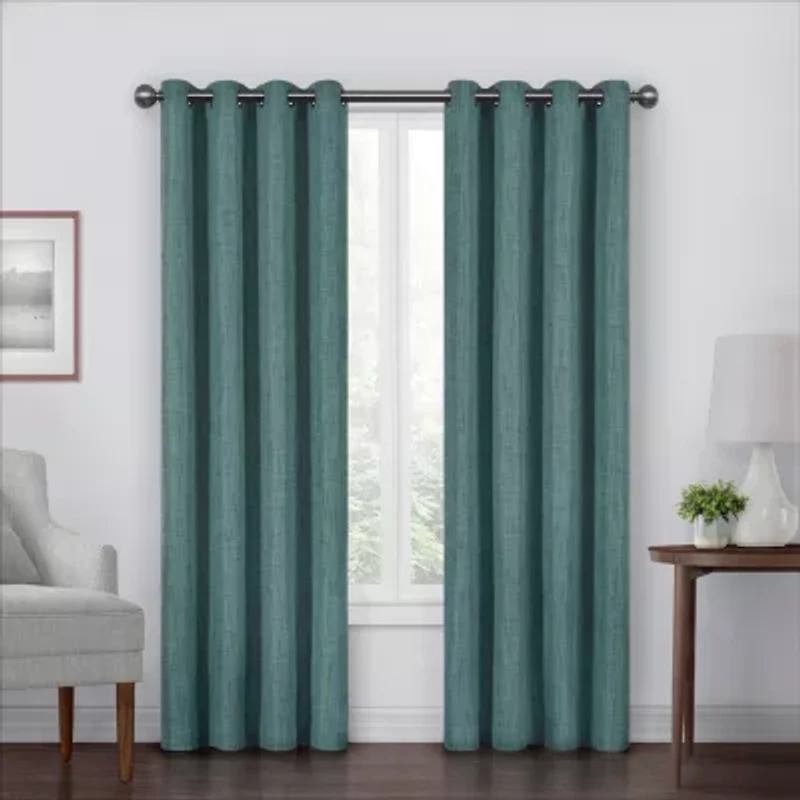 Eclipse Gemini Grommet Top Energy Saving Blackout Single Curtain Panel