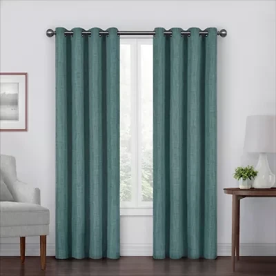 Eclipse Gemini Grommet Top Energy Saving Blackout Single Curtain Panel