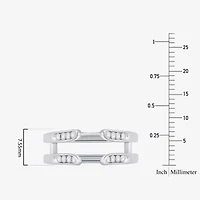 Womens 1/ CT. T.W. Natural White Diamond 10K Gold Wedding Ring Guard