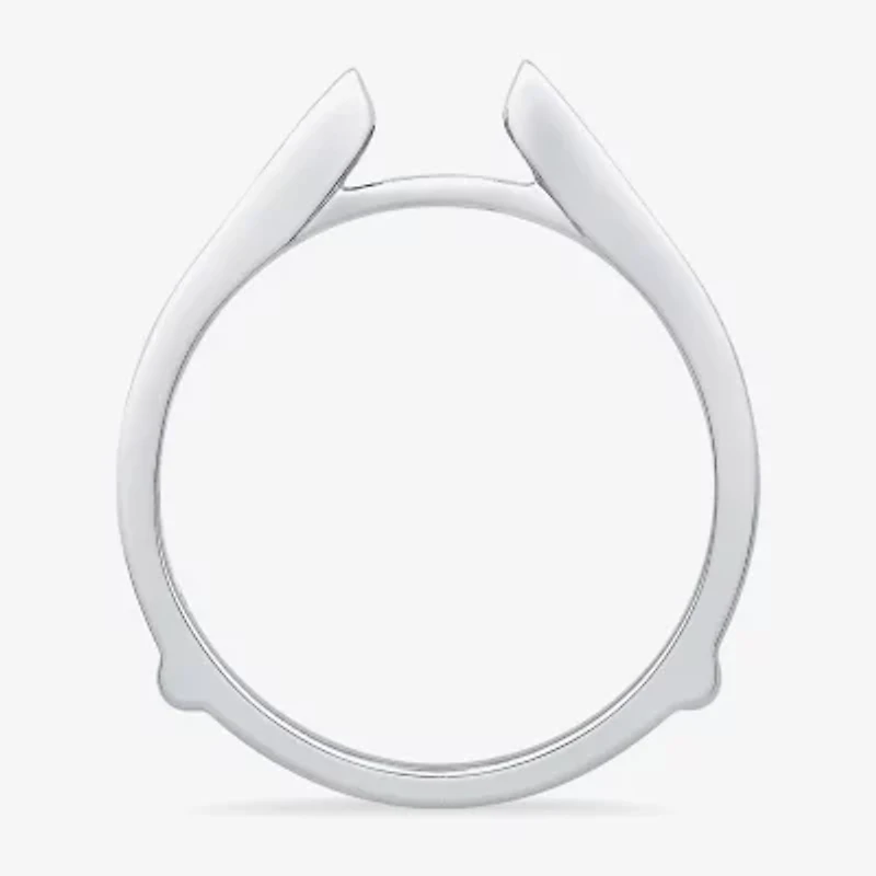 Womens 1/ CT. T.W. Natural White Diamond 10K Gold Wedding Ring Guard