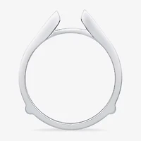Womens 1/ CT. T.W. Natural White Diamond 10K Gold Wedding Ring Guard