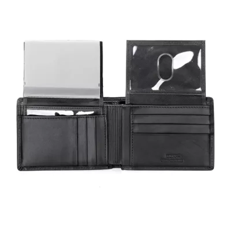 J. Buxton Dopp Double Id Billfold Mens Rfid Blocking Bifold Wallet