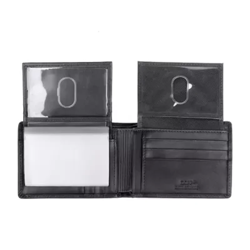 J. Buxton Dopp Double Id Billfold Mens RFID Blocking Bifold Wallet