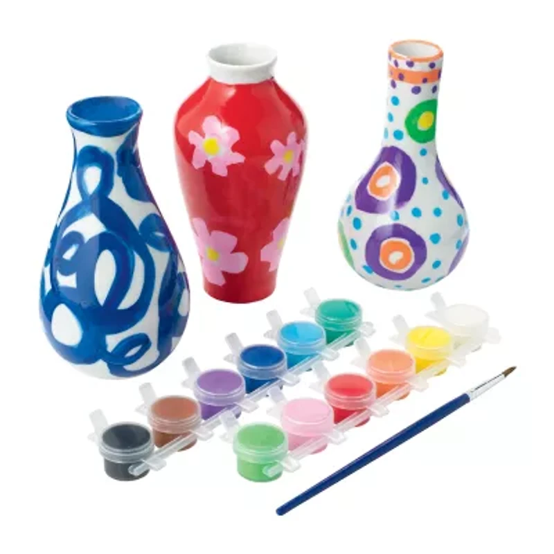 MindWare Paint Your Own Porcelain Vases