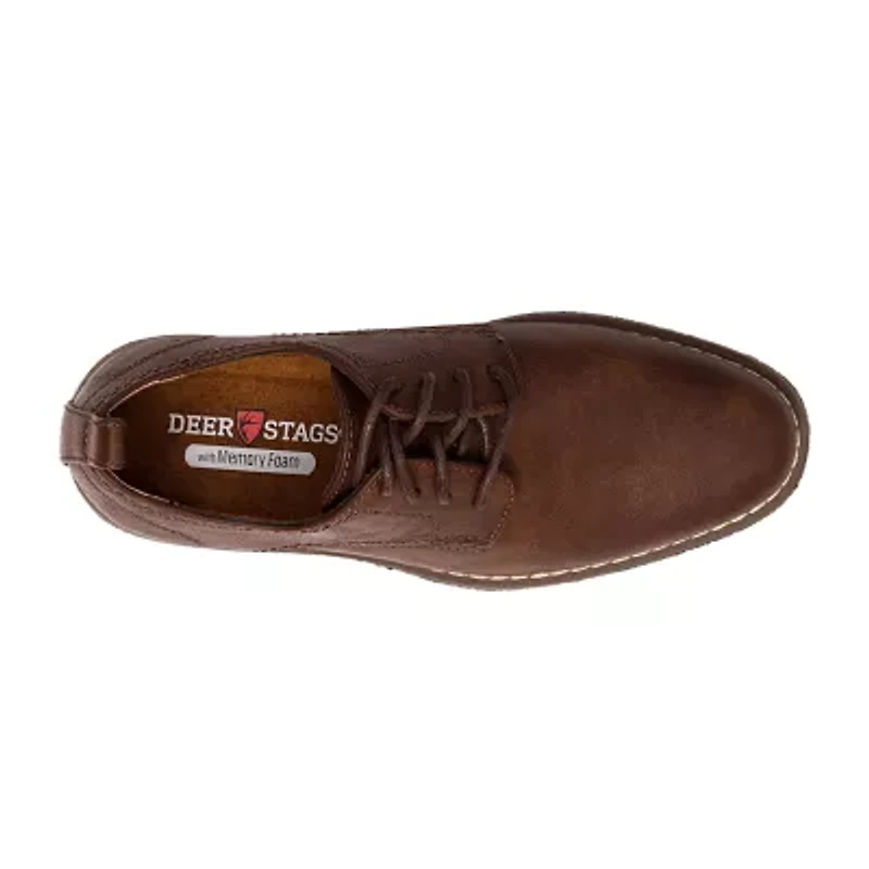 Deer Stags Zander Little & Big Kid Boys Round Closed Toe Oxford Shoes
